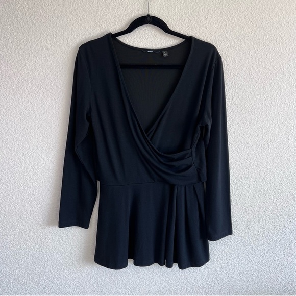 Betabrad Pose Peplum Black Blouse - Picture 1 of 10